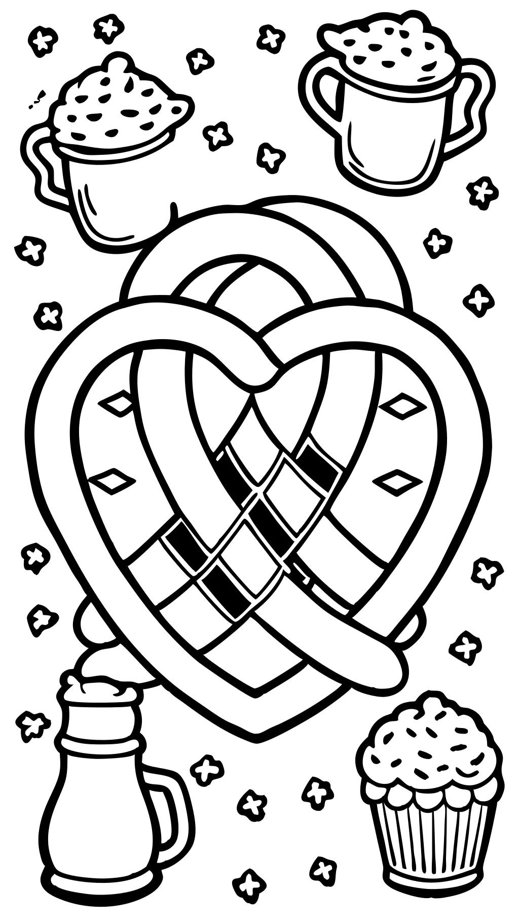 pretzel coloring page